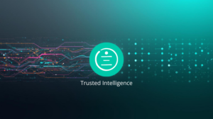 an abstract digital background with a circle in the center