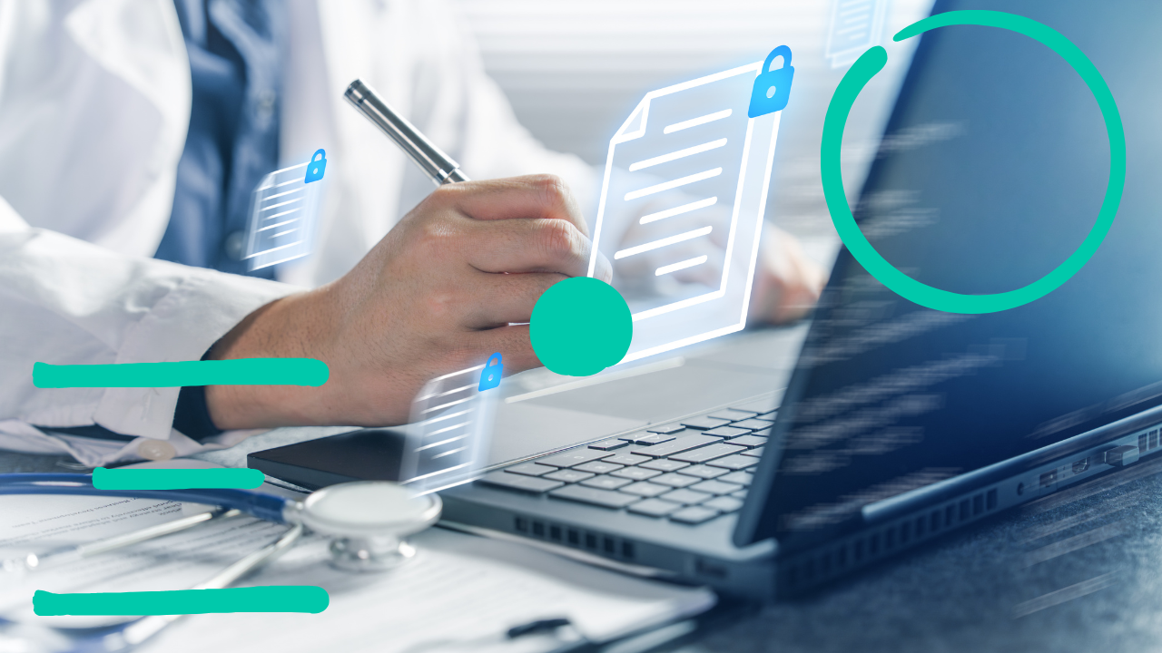 a person holding a pen in their hand while looking at a computer